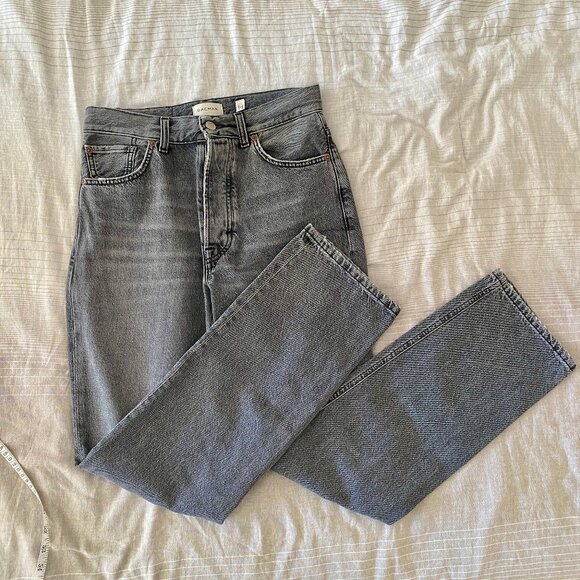 House of Dagmar Gray Straight Leg Jeans - Picture 2 of 10
